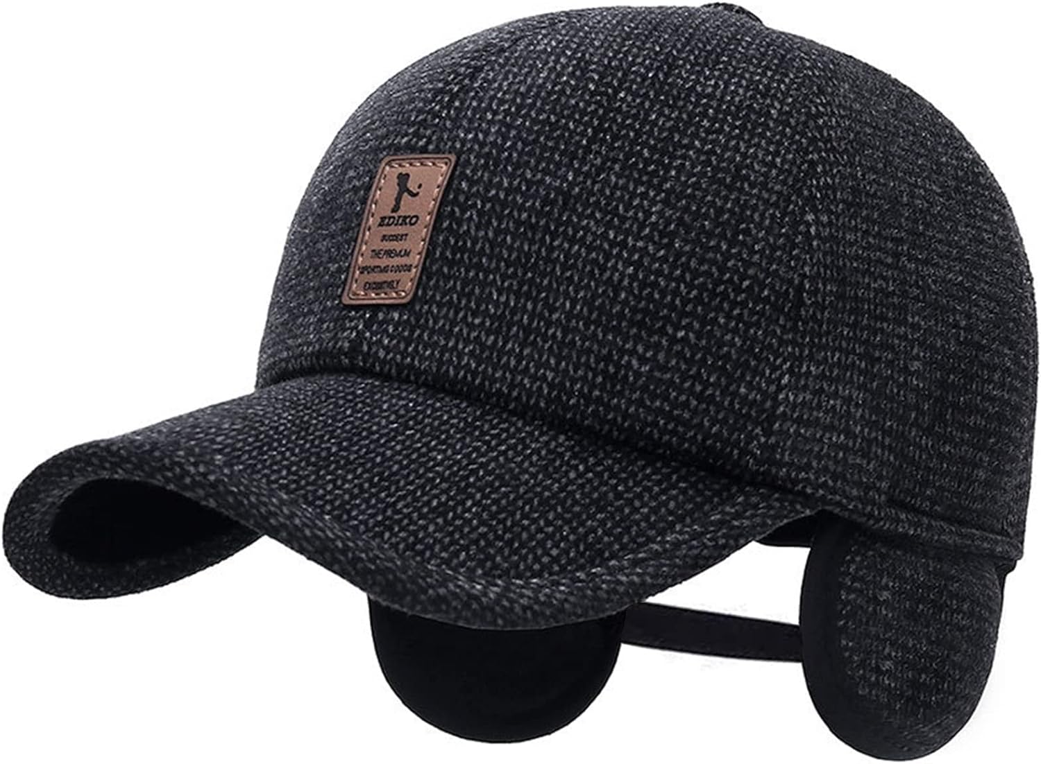 Winter for Men Outdoor Hat, Adjustable Warm Sport Golf Baseball Cap Hats Dad Caps Earflaps Thicken 55-60CM - Image 3
